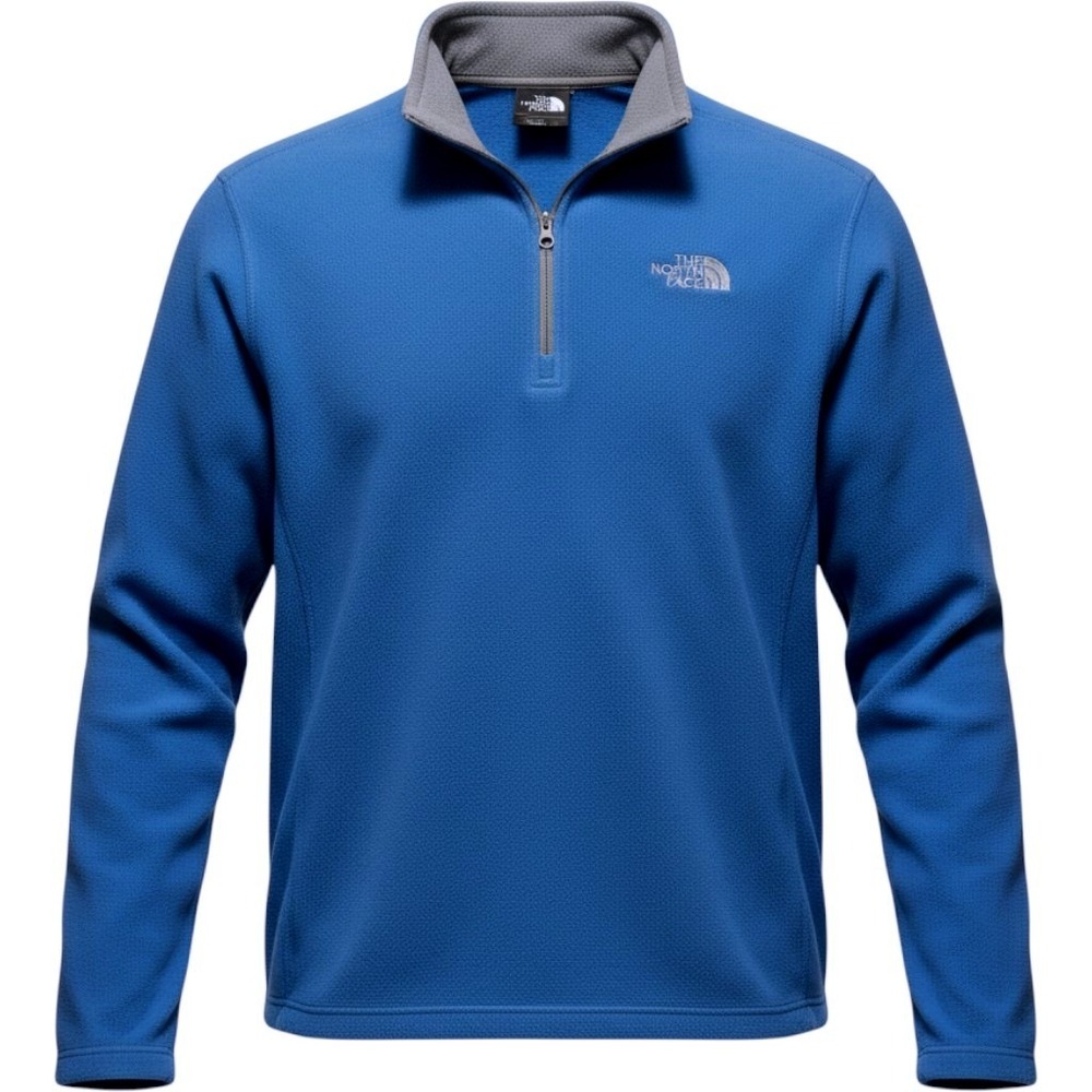 The North Face Mens TKA 100 Glacier Quarter Zip Fleece Pullover Blue C744 Large